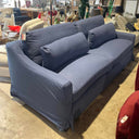 Hampton 3.5 Seater Slip Cover Sofa - Blue at online8 furniture store Auckland