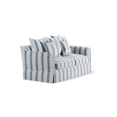 Hamptons 2-Seater Slipcover Sofa Bed - Blue Sky Stripes at Online8 Furniture Auckland NZ