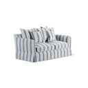 Hamptons 2-Seater Slipcover Sofa Bed - Blue Sky Stripes at Online8 Furniture Auckland NZ