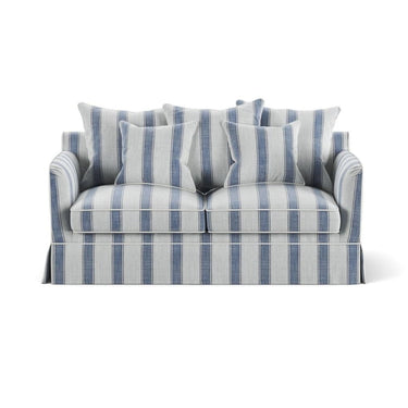 Hamptons 2-Seater Slipcover Sofa Bed - Blue Sky Stripes at Online8 Furniture Auckland NZ