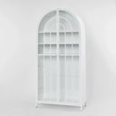Hamptons Arched Glass Doors Cabinet - White at Online8 Furniture Auckland NZ