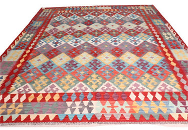 Hand Knotted Afghan Kilim Rug - 290x210 at online8 furniture store Auckland