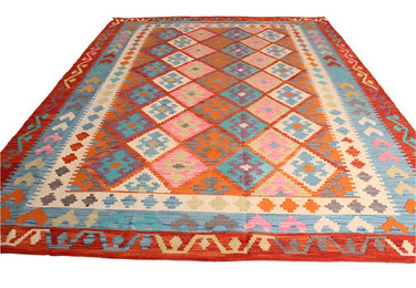 Hand Knotted Afghan Kilim Rug - 300x200 at online8 furniture store Auckland