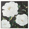 Hand Painted Flower Painting on Stretched Canvas - Gold Frame at online8 furniture store Auckland