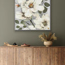 Hand Painted Flower Painting on Stretched Canvas - Gold Frame at online8 furniture store Auckland
