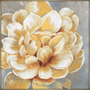 Hand Painted Flower Painting on Stretched Canvas - Gold Frame at online8 furniture store Auckland