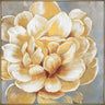 Hand Painted Flower Painting on Stretched Canvas - Gold Frame at online8 furniture store Auckland