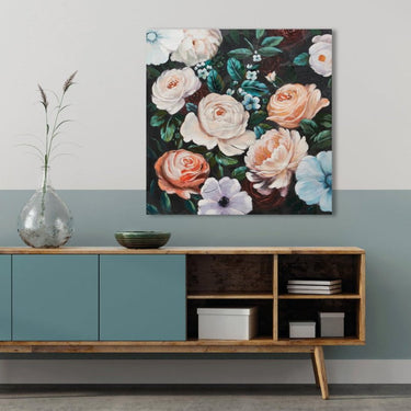 Hand Painted Flower Painting on Stretched Canvas at online8 furniture store Auckland