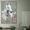 Hand Painted Horse Framed Canvas Wall Art at online8 furniture store Auckland