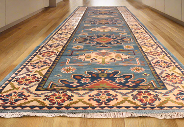 Handmade Afghan Kazak Runner 300x82 at online8 furniture store Auckland