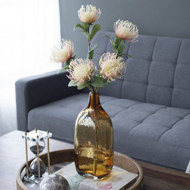 Handmade Glass Vase Ochre Tall at online8 furniture store Auckland