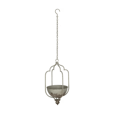 Hanging Antiqued Metal Planter at online8 furniture store Auckland