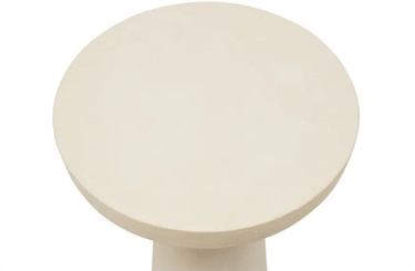 Hannah Side Table - Textured Off White at online8 furniture store Auckland