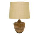 Hanne Wooden Table Lamp with Jute Shade at online8 furniture store Auckland