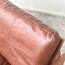 Hans Mid-Century 2 Seat Leather Sofa - Rustic Brown at online8 furniture store Auckland