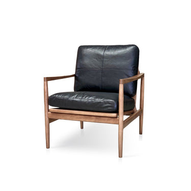 Hans Mid-Century Armchair - Black at online8 furniture store Auckland