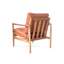 Hans Mid-Century leather Armchair - Caramel Brown at online8 furniture store Auckland
