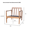 Hans Mid-Century leather Armchair - Rustic Brown at online8 furniture store Auckland