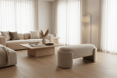 Harbor Bench Seat - Husk at online8 furniture store Auckland