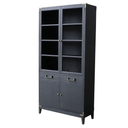 Harlequin Bookcase - Old Pine/Metal Fitting at online8 furniture store Auckland