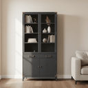 Harlequin Bookcase - Old Pine/Metal Fitting at Online8 Furniture Auckland NZ