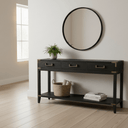 Harlequin Hall Table - Old Pine/Metal Fittings at Online8 Furniture Auckland NZ