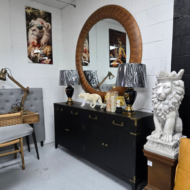 Harlequin Sideboard - Old Pine/ Metal Fitting at online8 furniture store Auckland