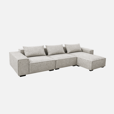 Harlow Sectional Sofa in espresso Milan 130 textured polyester weave at 420g/m2
