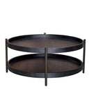 Harper Two Tier Round Coffee Table - Black at online8 furniture store Auckland