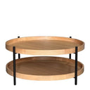 Harper Two Tier Round Coffee Table - Natural at online8 furniture store Auckland