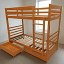 Harriet Bunk Bed with two Single Mattress - Natural at online8 furniture store Auckland