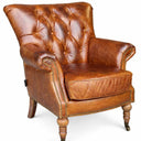 Harrington Aged Leather Armchair – Cognac at Online8 Furniture Auckland NZ
