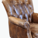 Harrington Buttoned Leather Armchair - Vintage Cigar at online8 furniture store Auckland