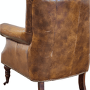 Harrington Buttoned Leather Armchair - Vintage Cigar at online8 furniture store Auckland