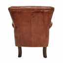 Harrington Buttoned Leather Armchair - Vintage Cigar at Online8 Furniture Auckland NZ