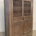 Harvest Carved 2 Door Showcase Cabinet - Reclaimed Elm at Online8 Furniture Auckland NZ