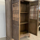 Harvest Carved 2 Door Showcase Cabinet - Reclaimed Elm at Online8 Furniture Auckland NZ
