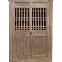 Harvest Carved 2 Door Showcase Cabinet - Reclaimed Elm at Online8 Furniture Auckland NZ