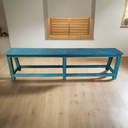 Harvest Wooden Bench - Rustic Blue at online8 furniture store Auckland