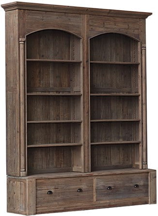 Hearthside Arch Top Bookcase - Reclaimed Elm at Online8 Furniture Auckland NZ
