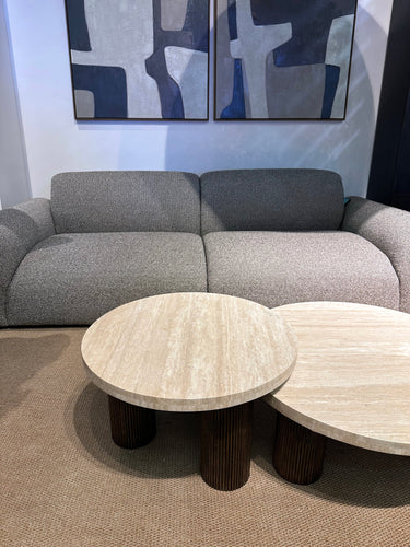 Hearthstone Travertine Coffee Table - Walnut at Online8 Furniture Auckland NZ