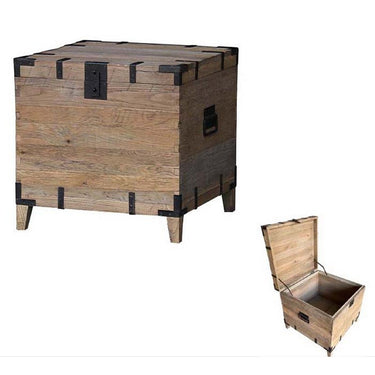 Heirloom Reclaimed Oak Trunk | Side Table | Blanket Chest at online8 furniture store Auckland