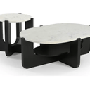 Hendrix Side Table  W/ Mirror Top - Black at Online8 Furniture Auckland NZ