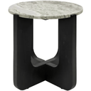 Hendrix Side Table  W/ Mirror Top - Black at Online8 Furniture Auckland NZ