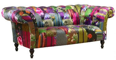 Hereford Chesterfield Patchwork 2 Seater Sofa at online8 furniture store Auckland