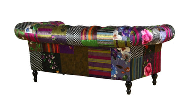 Hereford Chesterfield Patchwork 2 Seater Sofa at online8 furniture store Auckland