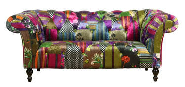 Hereford Chesterfield Patchwork 2 Seater Sofa at online8 furniture store Auckland