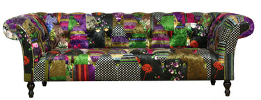 Hereford Chesterfield Patchwork 3 Seater Sofa at online8 furniture store Auckland
