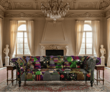 Hereford Chesterfield Patchwork 3 Seater Sofa at online8 furniture store Auckland