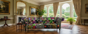 Hereford Chesterfield Patchwork 3 Seater Sofa at online8 furniture store Auckland